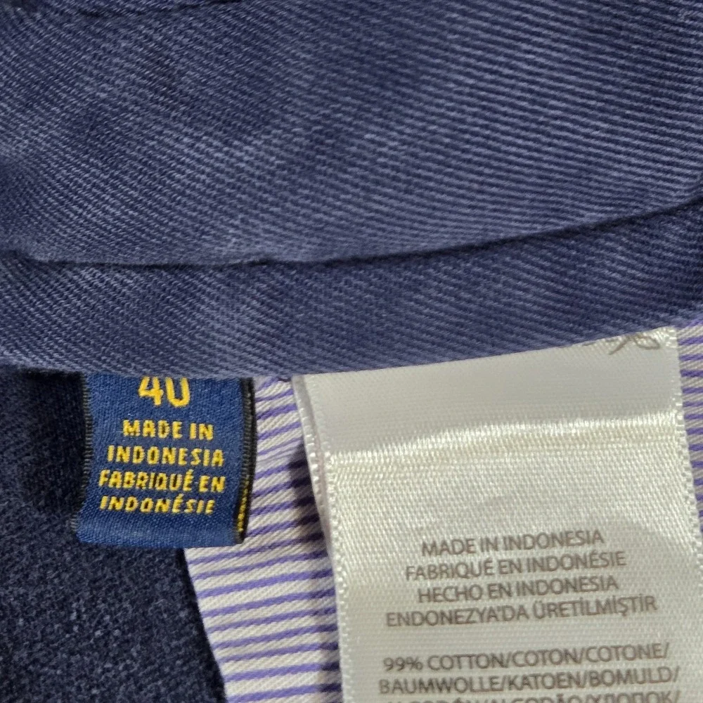 Polo Ralph Lauren Size 40 Men's Classic Fit Shorts Navy Blue Chino Shorts
